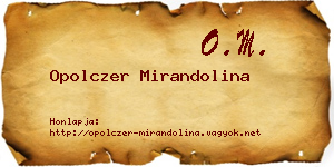 Opolczer Mirandolina névjegykártya
